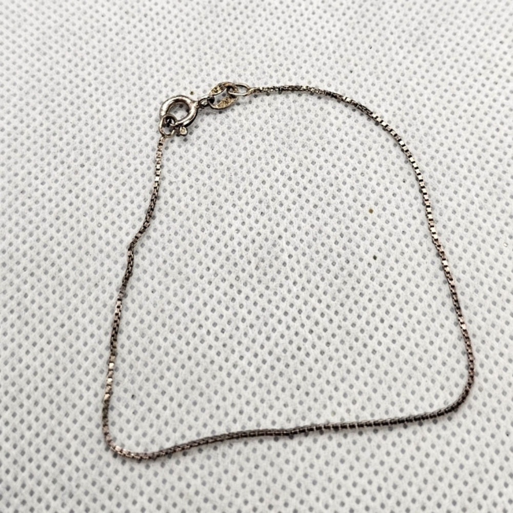 Vintage 925 Box Chain Bracelet